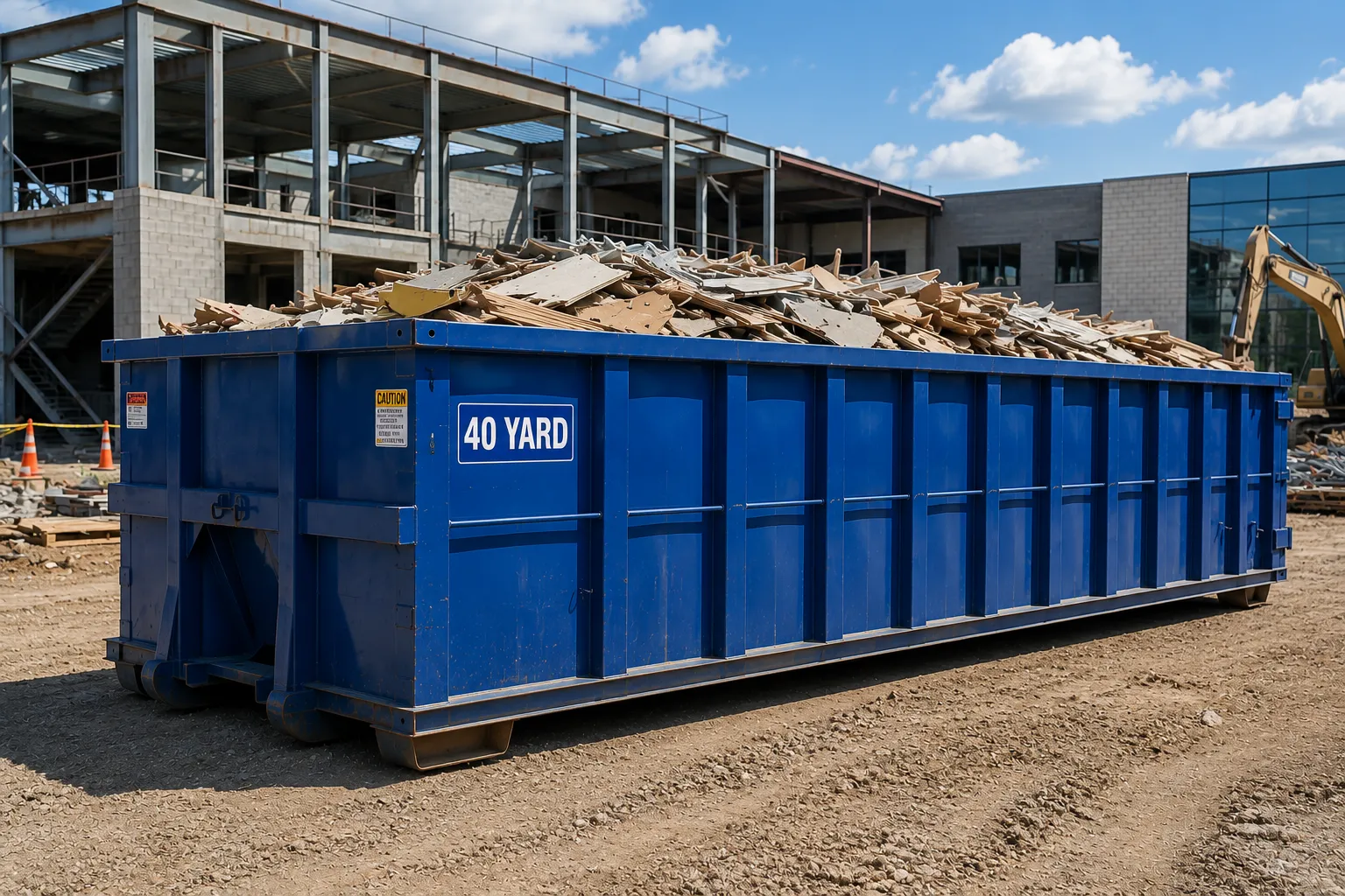 40 yard dumpster rental from our Merced fleet